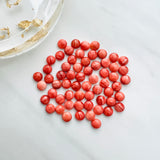 6x6mm Round Spiny Oyster, Set of 4