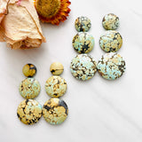 Large Royal Orange Round Treasure Mountain Turquoise, Set of 12 Background