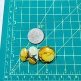 Medium Royal Orange Mixed Treasure Mountain Turquoise, Set of 3 Dimensions