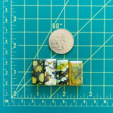 Medium Mixed Bar Mixed Turquoise, Set of 4 Dimensions