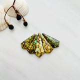 Large Royal Orange Shield Treasure Mountain Turquoise, Set of 5 Background
