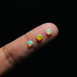 4x4mm Round Opal, Set of 4