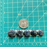 Medium Black Round Yungai Turquoise, Set of 5 Dimensions