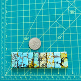 Large Mixed Bar Mixed Turquoise, Set of 9 Dimensions