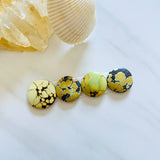 Medium Royal Orange Round Treasure Mountain Turquoise, Set of 4 Background