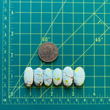 Medium Faint Blue Oval Sand Hill, Set of 6 Dimensions