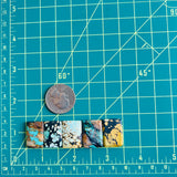 Medium Mixed Bar Mixed Turquoise, Set of 5 Dimensions