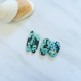 Large Mixed Mixed Mixed Turquoise, Set of 4 Background