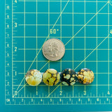 Medium Royal Orange Round Treasure Mountain Turquoise, Set of 4 Dimensions
