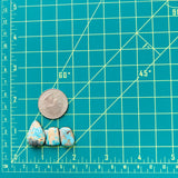 Medium Sky Blue Mixed Carico Lake Turquoise, Set of 3 Dimensions