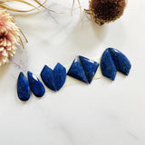 Medium Deep Blue Mixed Lapis Lazuli, Set of 8 Background