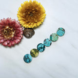 Small Mixed Round Mixed Turquoise, Set of 6 Background