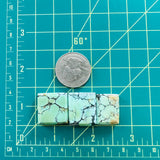 Medium Sea Green Bar Wild Horse Turquoise, Set of 3 Dimensions
