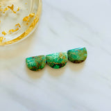 Medium Lime Green Half Moon Green Serpentine Serpentine, Set of 3 Background