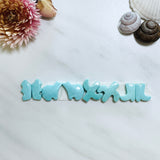Small Sky Blue Mixed Sonora Turquoise, Set of 8 Background