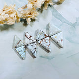 Medium Faint Blue Triangle Sand Hill Turquoise, Set of 8 Background