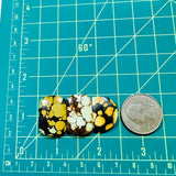 Medium Royal Orange Mixed Treasure Mountain Turquoise, Set of 3 Dimensions