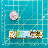 Large Mixed Bar Mixed Turquoise, Set of 5 Dimensions