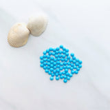4x4mm Round Sleeping Beauty Turquoise Cabochons, Set of 10