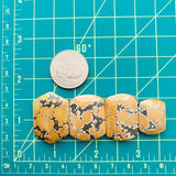 Large Earth Brown Mixed Treasure Mountain Turquoise, Set of 4 Dimensions