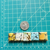 Medium Mixed Bar Mixed Turquoise, Set of 5 Dimensions