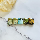 Medium Mixed Barrel Mixed Turquoise, Set of 5 Background