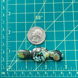 Medium Royal Orange Nugget Treasure Mountain Beads, Set of 3 Dimensions