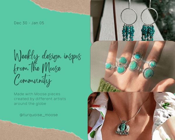 More Turquoise Love: Turquoise Bead Earrings, Rings, and Necklace