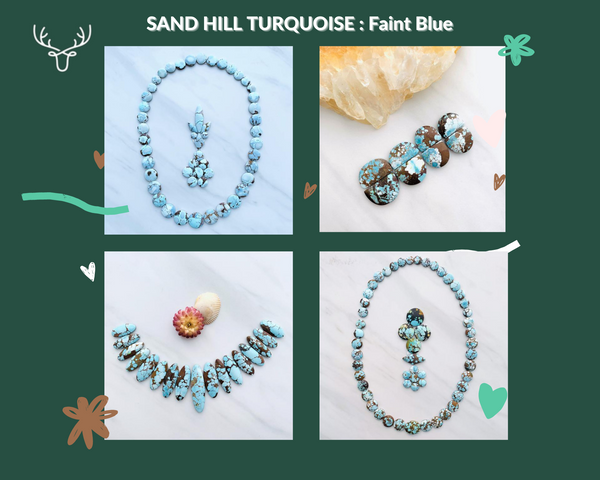 Moose Fact: Sand Hill Turquoise Cabochon Faint Blue Color