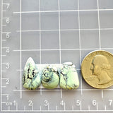 Small Faint Green Mixed Crescent Lake Variscite, Set of 3 Dimensions