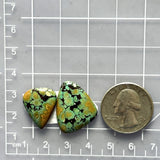 Large Earth Brown Mixed Treasure Mountain Turquoise, Set of 2 Dimensions