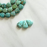 Medium Sky Blue Teardrop Namtso Lake Turquoise, Set of 3 Background