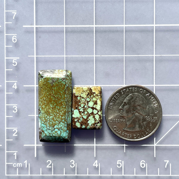 Large Mixed Bar Treasure Mountain Turquoise, Set of 2 Dimensions