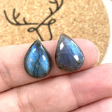 13x18mm Teardrop Labradorite, Set of 2