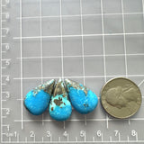 Large Sky Blue Teardrop Ithaca Peak Turquoise, Set of 3 Dimensions