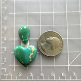 Large Sea Green Mixed Crescent Lake Variscite, Set of 2 Dimensions