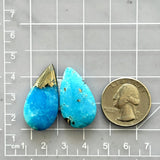 Large Sky Blue Teardrop Ithaca Peak Turquoise, Set of 2 Dimensions