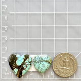Medium Sky Blue Heart Number 8 Turquoise, Set of 2 Dimensions