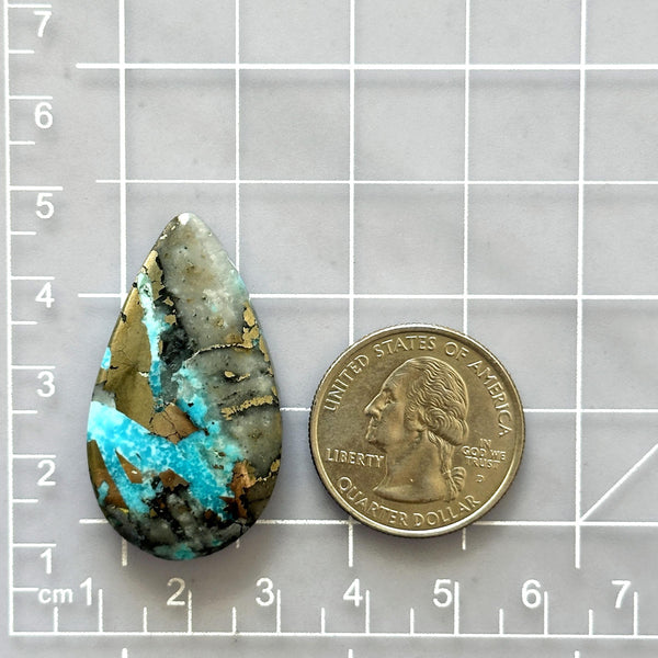 Large Sky Blue Teardrop Ithaca Peak Turquoise Dimensions