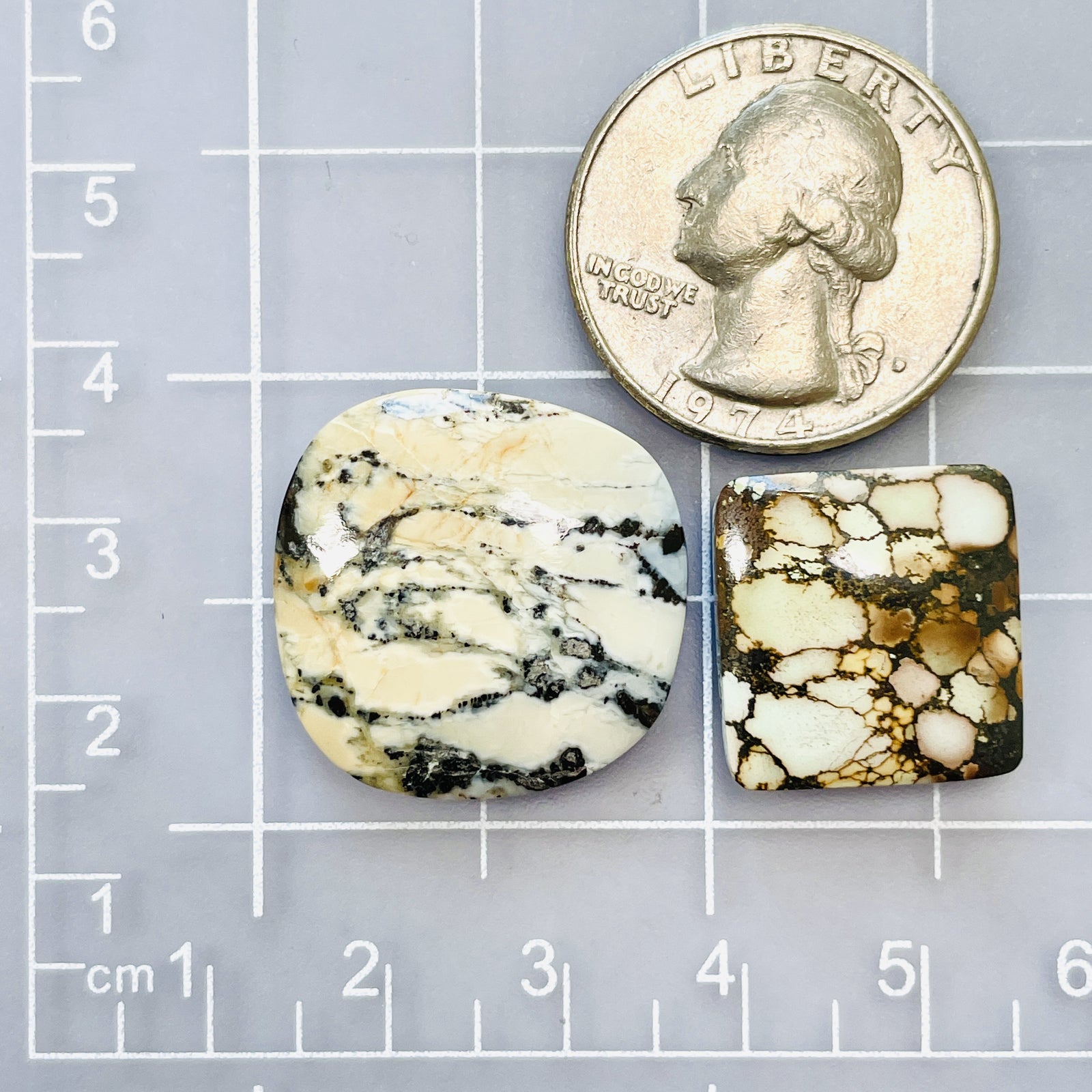 Large Purple Mixed Purple Lavender Variscite, Set of 2 - Turquoise