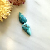 Small Ocean Blue Teardrop Yungai Turquoise, Set of 2 Background