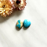 Small Sky Blue Mixed Royston Turquoise, Set of 2 Background