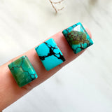 10x12mm Rectangle Yungai Turquoise Cabochons, Set of 2
