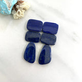 Medium Deep Blue Mixed Lapis Lazuli, Set of 6 Background