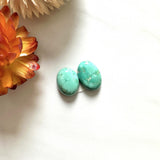 Small Mint Green Oval Broken Arrow Variscite, Set of 2 Background