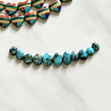 Small Sky Blue Mixed Sonora Turquoise, Set of 11 Background
