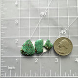 Small Bamboo Green Mixed Bamboo Mountain Turquoise, Set of 3 Dimensions