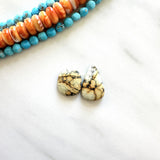 Small Royal Orange Mixed Crescent Lake Variscite, Set of 2 Background