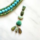Small Mixed Mixed Crescent Lake Variscite, Set of 7 Background