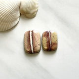 Large Red Freeform White Buffalo Dolomite, Set of 2 Background